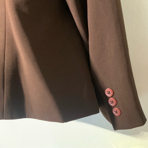 BOB MACKIE VINTAGE BROWN LEISURE SUIT STYLE BLAZER SUIT JACKET SZ 14 - Picture 4 of 7